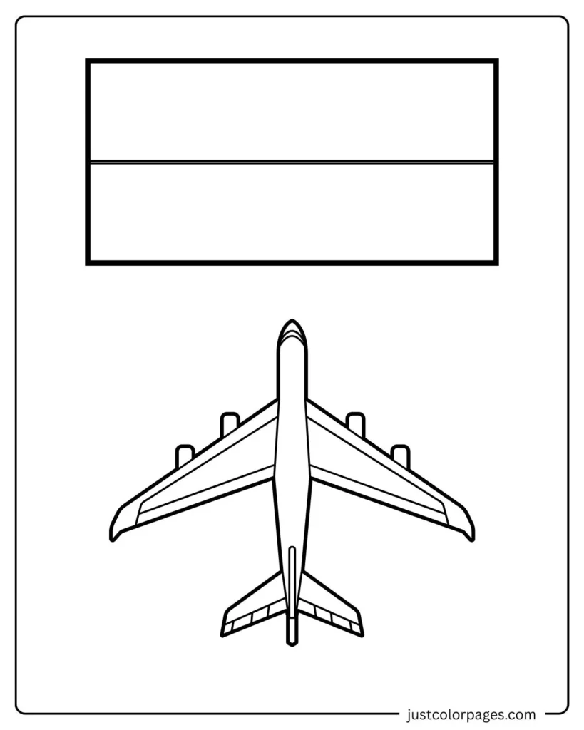 Monaco Coloring pages with aeroplane