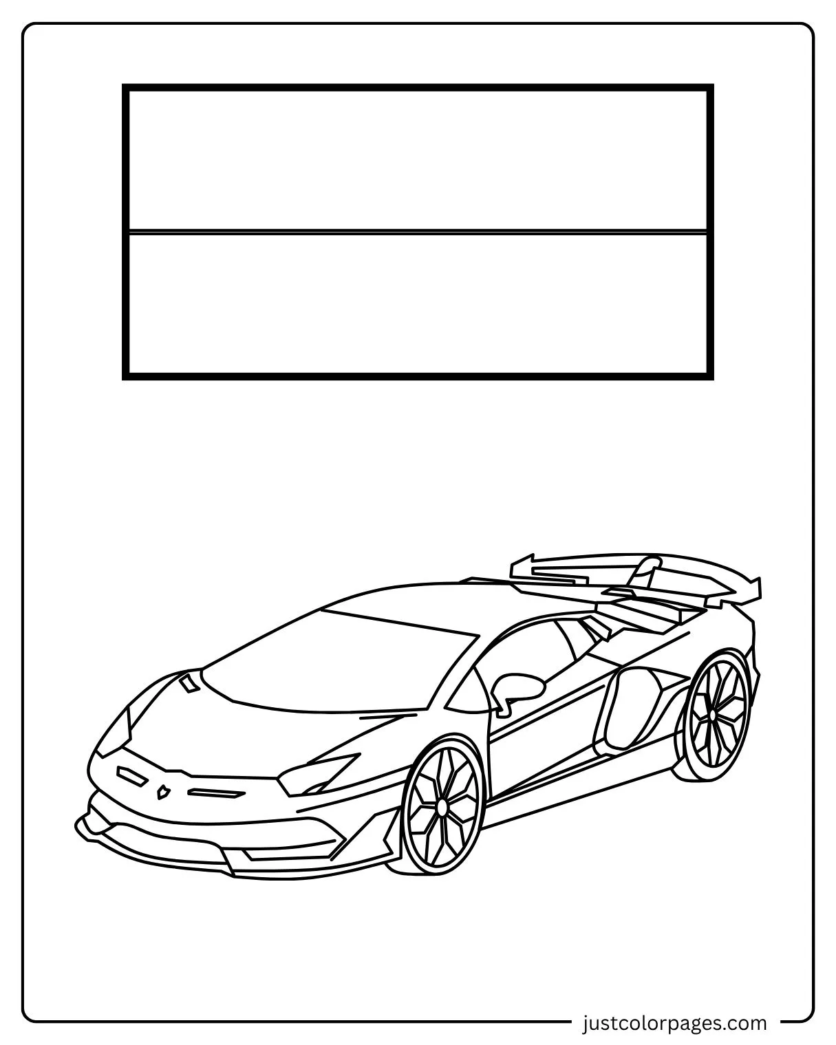 easy cars coloring pages