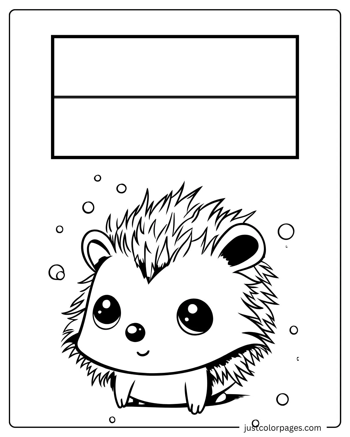 adorable Hedgehog Coloring Pages