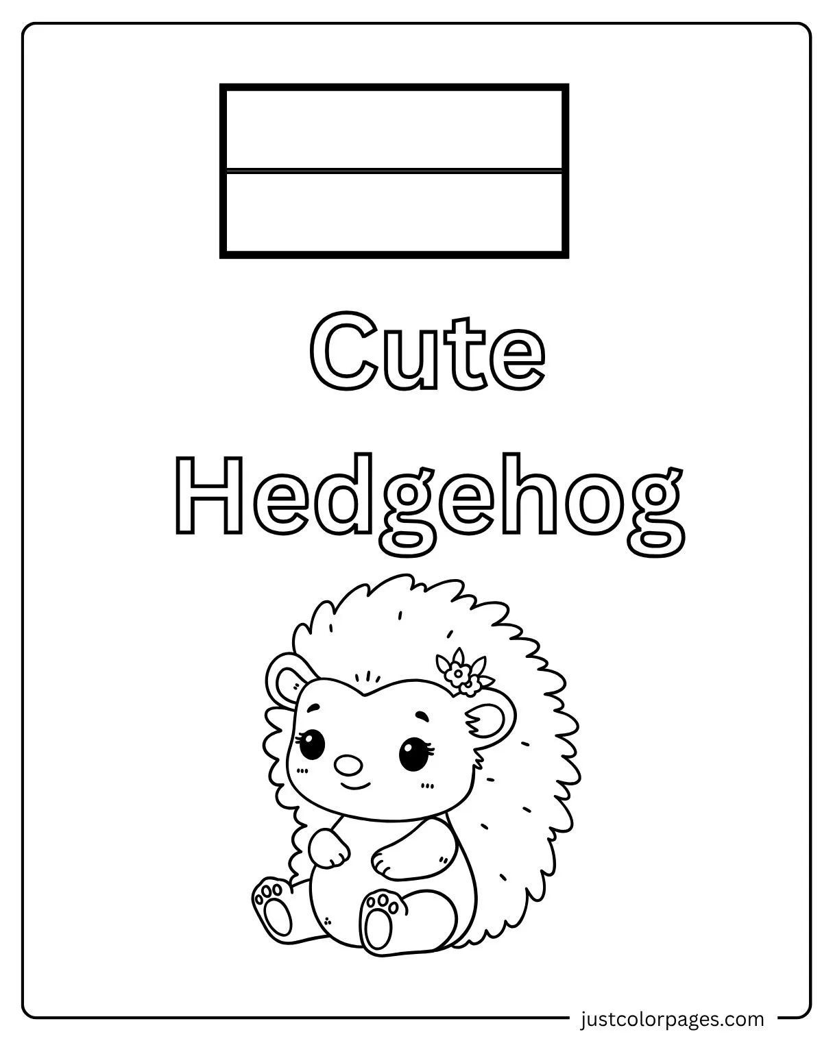 cute hedgehog coloring pages
