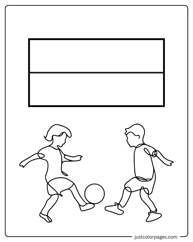 Monaco Flag Coloring Pages for Kids