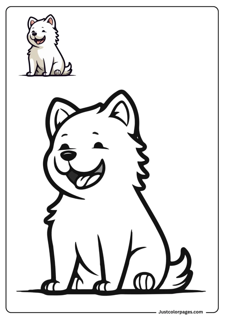 free Arctic Husky coloring pages pdf