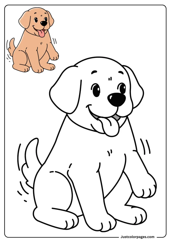 Free Golden retriever coloring pages