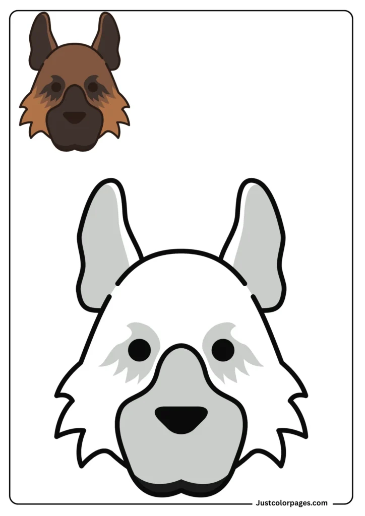 Cute German Shepheard dog coloring pages pdf 