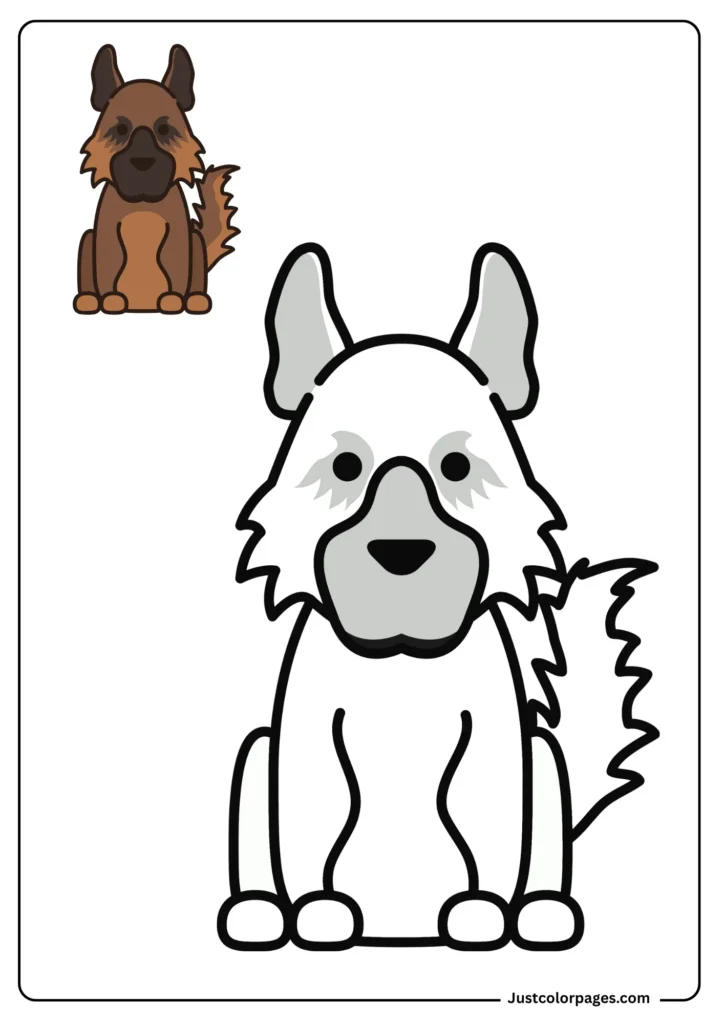 German Shepheard dog coloring pages pdf 